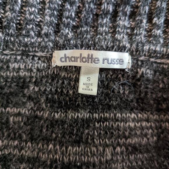 Small Gray Charlotte Russe Long Sleeve Sweater Dress - Picture 4 of 5